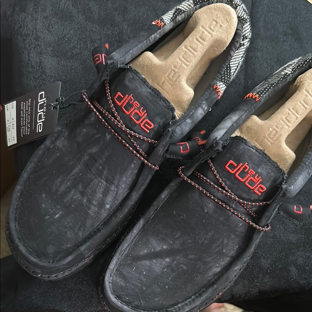 Black Casual Men's Hey Dude’s Wally Funk Shoes Size 9